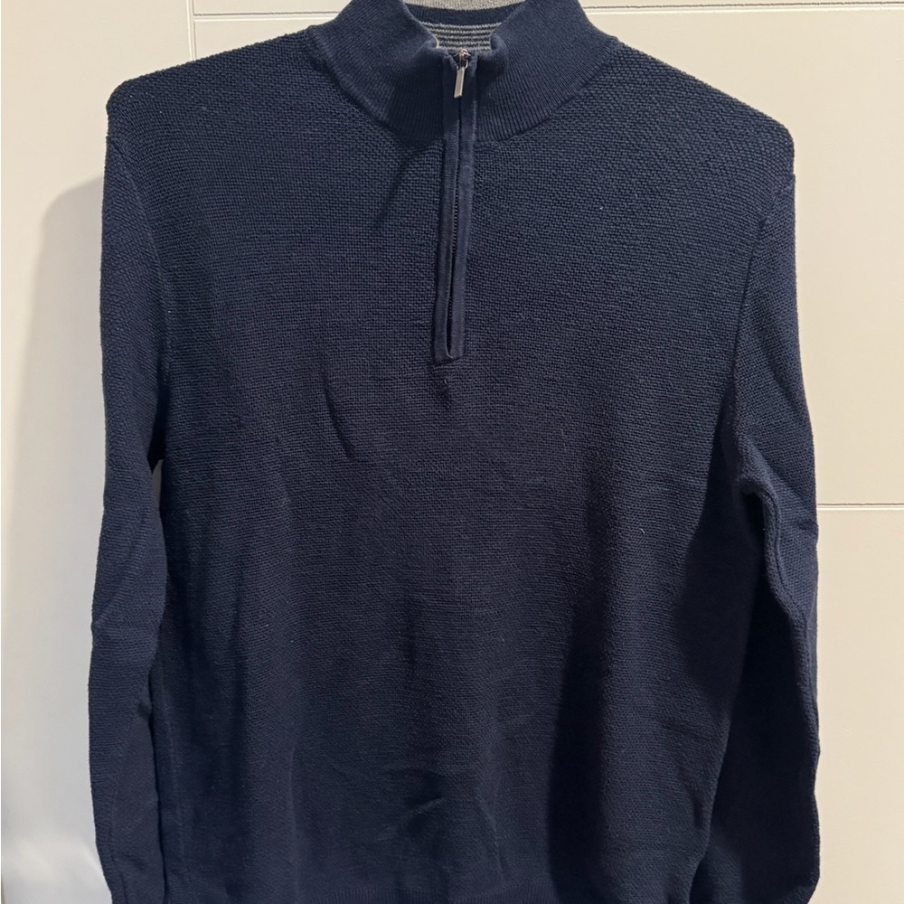 Claiborne Mens Navy Quarter Zip